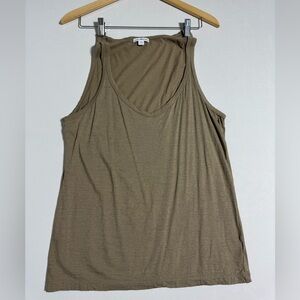 James Perse Taupe Scoop Neck Tank